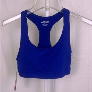BCG blue racer back sports bra size medium NWT